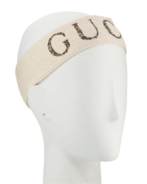 gucci white stretch knit logo headband - hats|gucci shirts for women.